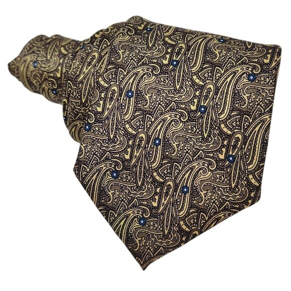 Charing Cross Brown Paisley Silk Tie - Picture 1 of 6